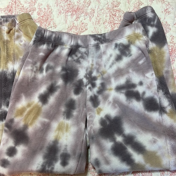 OLI VIV Purple Gold Tie Dye Sweatshirt Size M & Sweatpants Size S - Picture 11 of 13